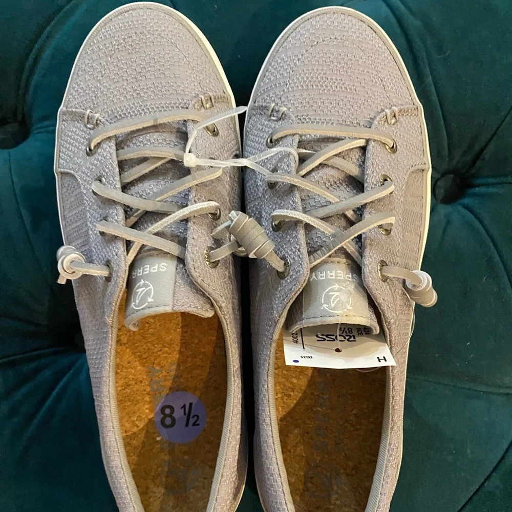Sperry Women's Casual Knit Sneakers in Light Gray - Picture 3 of 5